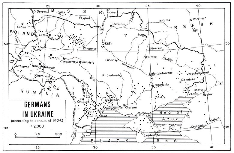 Image - Map: Germans in Ukraine (1926).